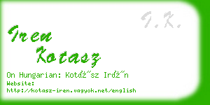 iren kotasz business card